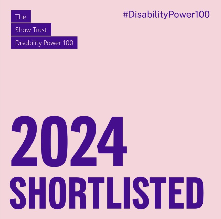 I don't know if someone is pranking me or what. I have been off sick today so might be a fever dream. 

I have been shortlisted for my work on the #ShawTrust  #DisabilityPower100 for the FIRST TIME. I am utterly speechless. 

I don't know what to bloody say