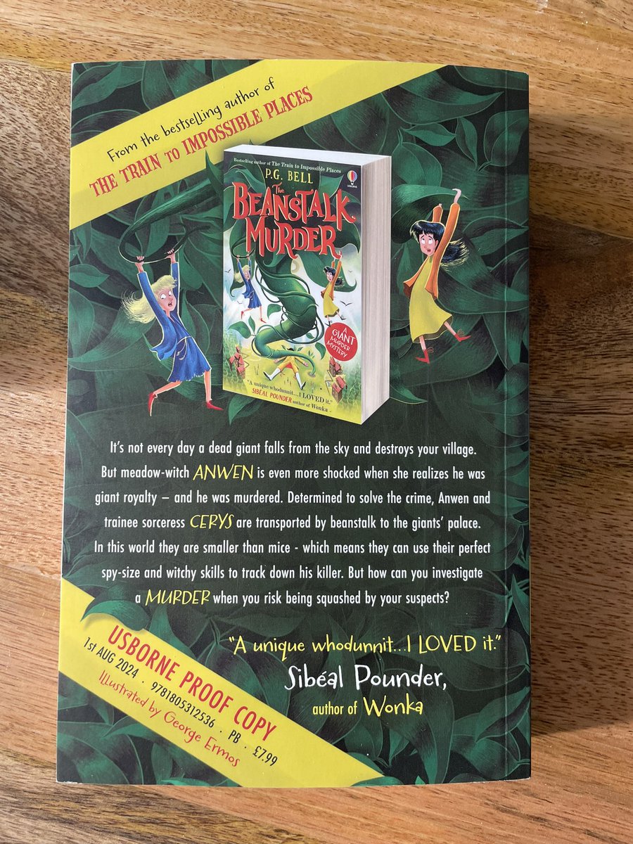 Truly grateful to @JFeichtlbauer and the lovely team @Usborne for this stunning proof copy of #TheBeanstalkMurder @petergbell Absolutely cannot wait to read this fabulous new adventure that combines fairy tale and murder mystery 🙏🏻😊📚🎉