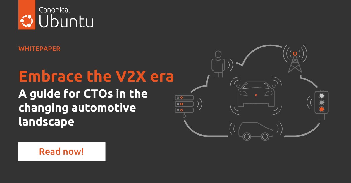 Vehicle-to-everything (V2X) is connecting vehicles to everything, everywhere, all at once. Learn how to design over-the-air (OTA) updates, optimize fleet management via technology and the challenges you can expect from always-connected vehicles. 🔗 ubuntu.com/engage/embrace…