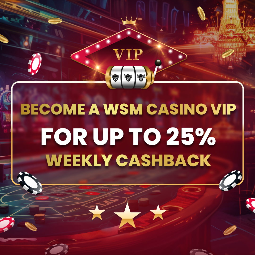 🌟Become a VIP Member with @wsmcasino 🌟 💸As a VIP member you get access to exclusive offers and perk! Choose from 🥉Bronze, 🥈Silver, 🥇Gold, and 💎Platinum levels. 🔥Begin playing today for rewards like 25% weekly cashback & personalised bonuses. 🎲Switch to WSM today for…