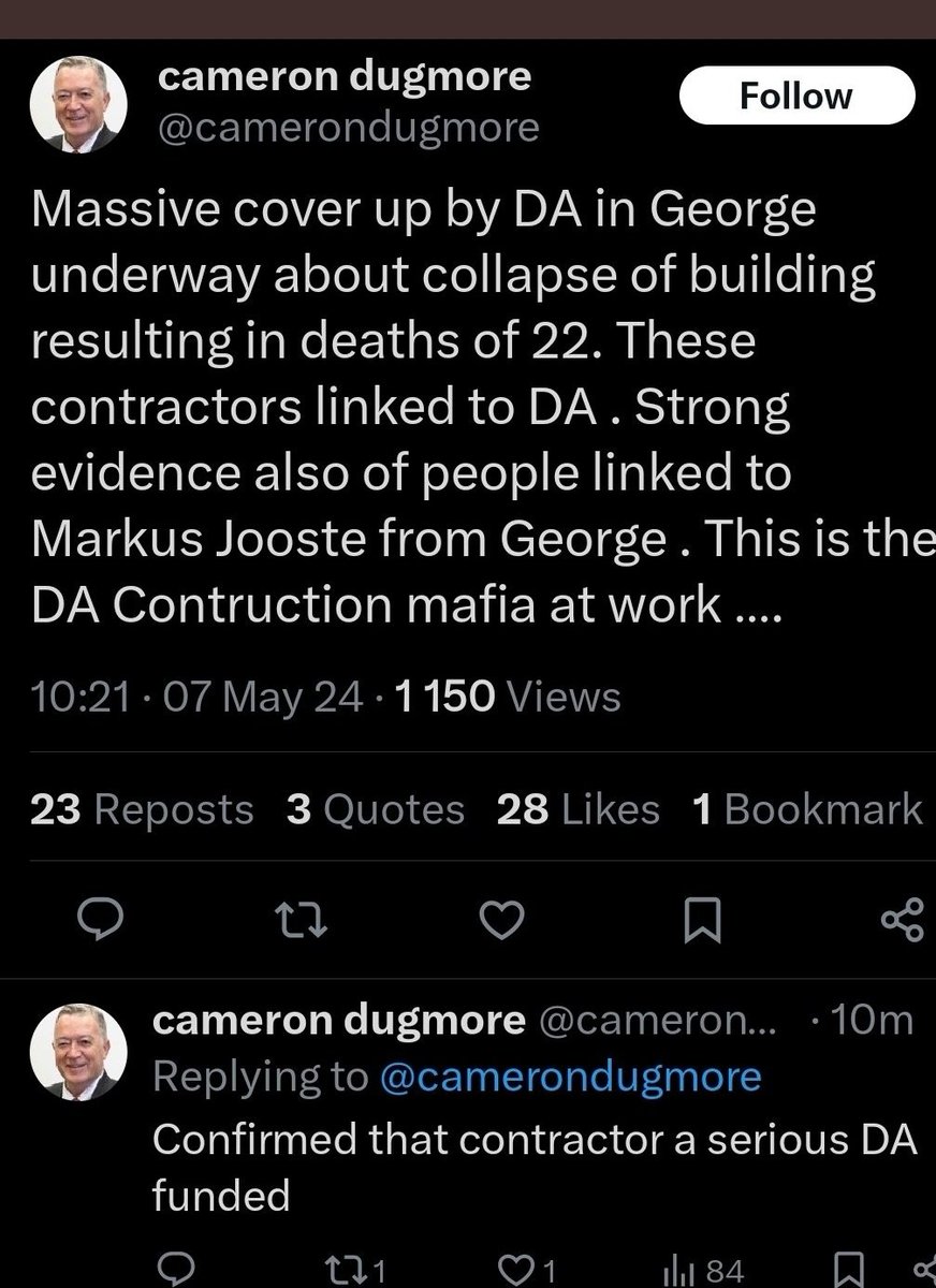 That construction side was owned by a DA Funders. It won't be a surprise if those who are died are illegal immigrants. @Our_DA is also a mafia organization all the top Criminals are in Western Cape.
