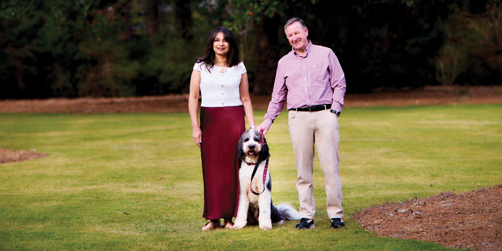 Richard McCullough, president of @FloridaState, and his wife, Dr. Jai Vartikar, sat down with Tallahassee Magazine to discuss all things FSU — InSPIRE, the CARE program and more. Learn more: bit.ly/3UtQgiH. Photo by Dave Barfield.