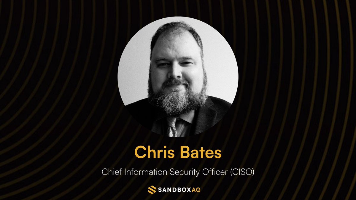 Pleased to welcome Chris Bates as @SandboxAQ's #CISO. Chris joins us from SentinelOne, where he helped lead them to the largest #cybersecurity IPO to date in 2021. His unique blend of experience across cybersecurity, governance, operations, engineering, DevSecOps, and product…