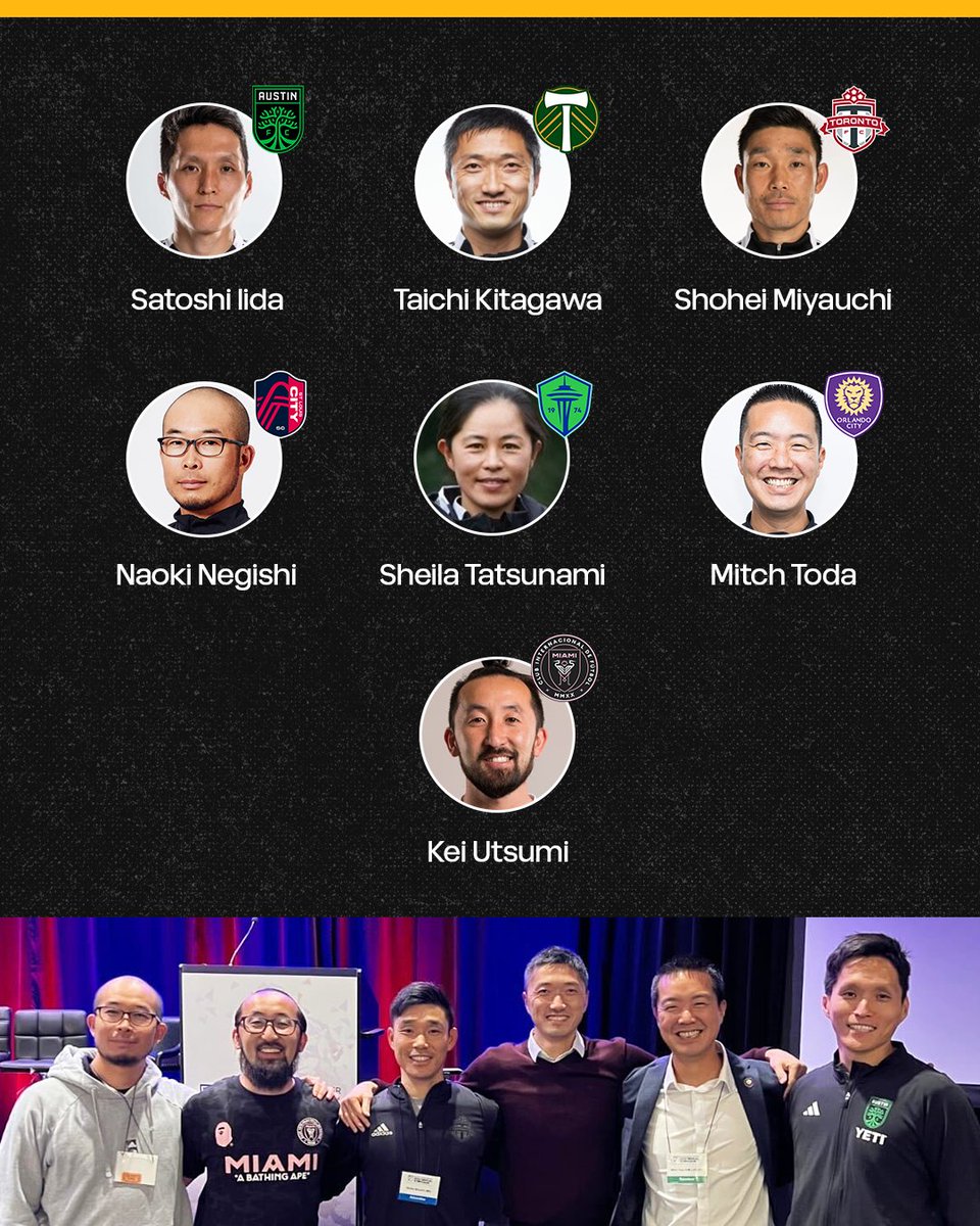 MLS's tweet photo. A special shoutout to these seven Athletic Trainers who are fearless in bringing their full selves to the job. 

We are honored to be celebrating you this Asian Pacific Islander Heritage Month. https://t.co/pIocvGik7i