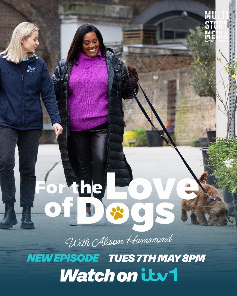 We’re back at Battersea tonight with #ForTheLoveOfDogs with Alison Hammond!

8pm on ITV1 💙