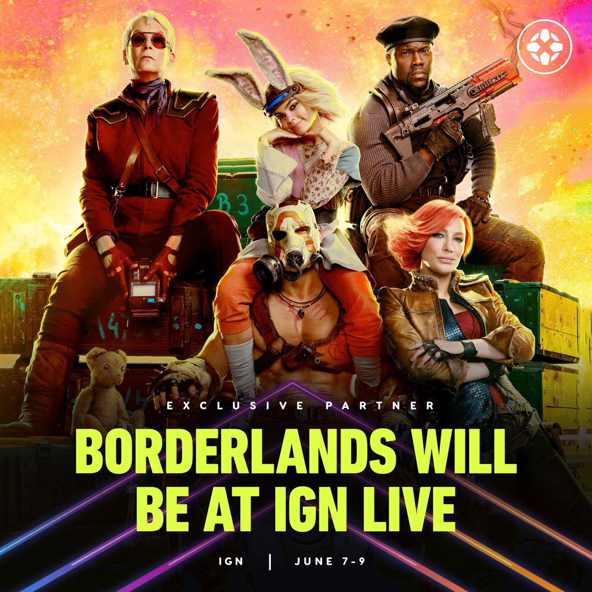 The crew from @Lionsgate's @BorderlandsFilm is stopping by #IGNLive! Head over to IGN.com/live to snag tickets for your chance to see @ArianaG, @big9nasty, and director @eliroth dive deep into the film and show a never-before-seen sneak peek!
