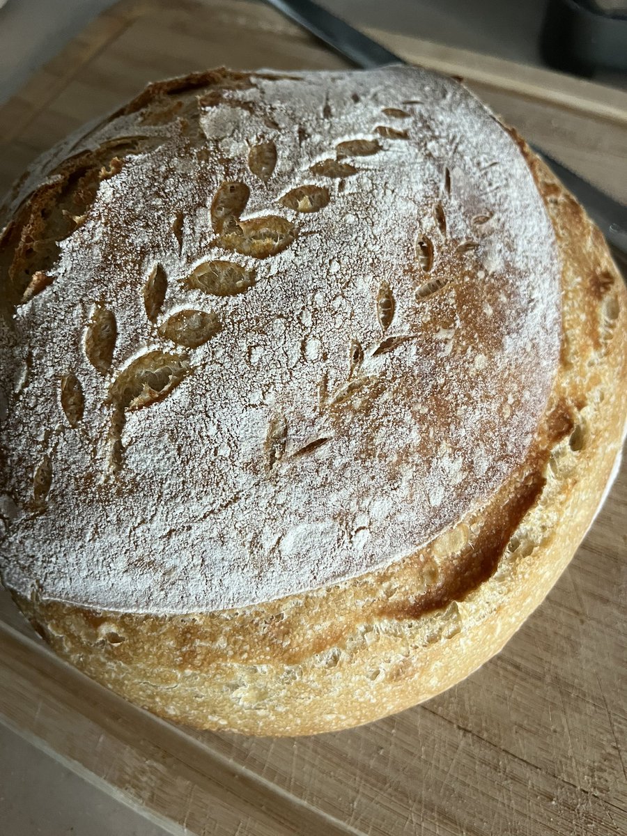 Flour | Water | Salt | Honey 

💛

What’s in YOUR bread? 
#sourdough #homemade #momlife #bread #freshbaked