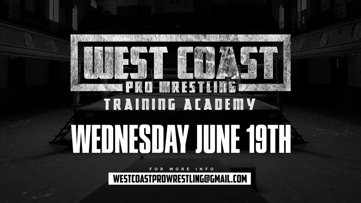 On 6/19 we'll be accepting NEW STUDENTS to the West Coast Pro Training Academy! Get trained by Vinnie Massaro, Levi Shapiro, Starboy Charlie, Alan Angels, Aaron Solo and JT Thorne. Bet on yourself. Follow your dream. For more info contact WestCoastProWrestling@gmail.com