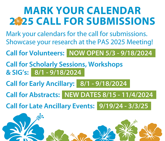 Get ready for #PAS2025! Mark your calendars, and don't miss out on these important dates. It's going to be an event to remember! 📅