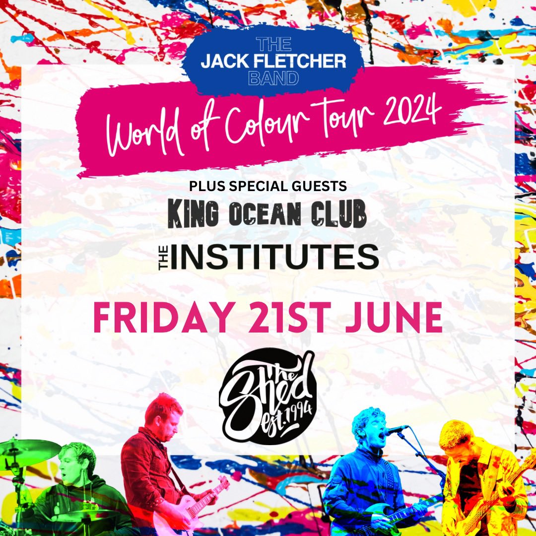Looking forward to returning to Leicester on the 21st June at @getintheshed94 Support coming from @Kingoceanclub & @theinstitutesuk Tickets ⬇️ thejackfletcherband.com