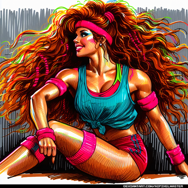 Sexy AI 80's Workout Redhead Babes Of The Day! #AI #AIart #aiartcommunity #pinups #synthography #80s #fitnessgirls #redheads