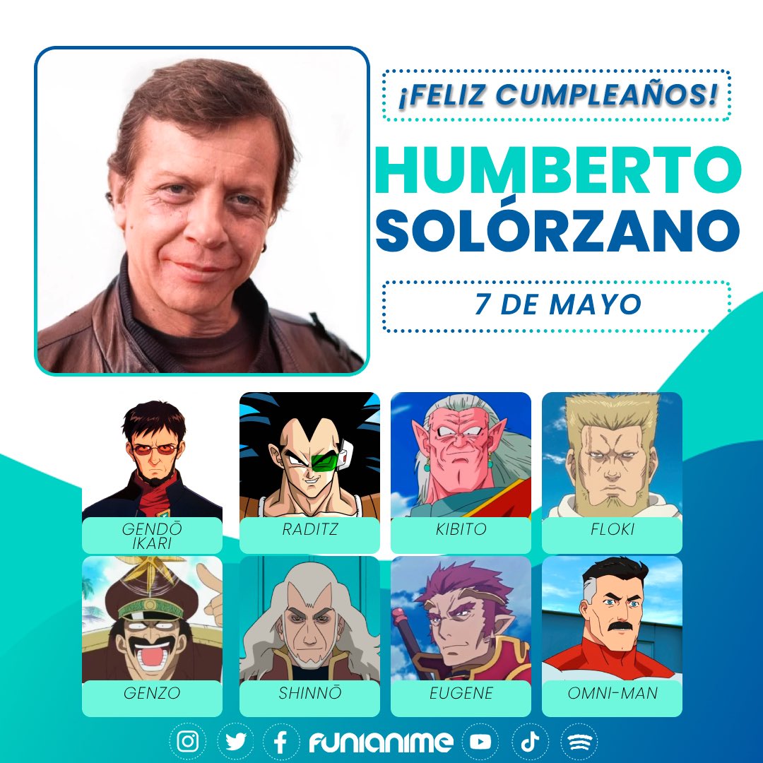 🥳🎉¡Muchas felicidades al actor de doblaje Humberto Solórzano @humbertosolo por su cumpleaños!🎉🥳
Esperamos que pase un excelente día.✨