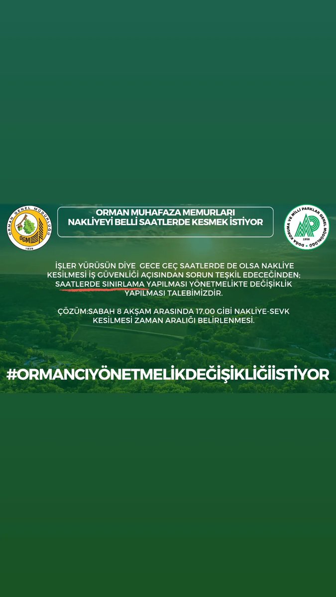 #ormancıyönetmelikdegisikligiistiyor
