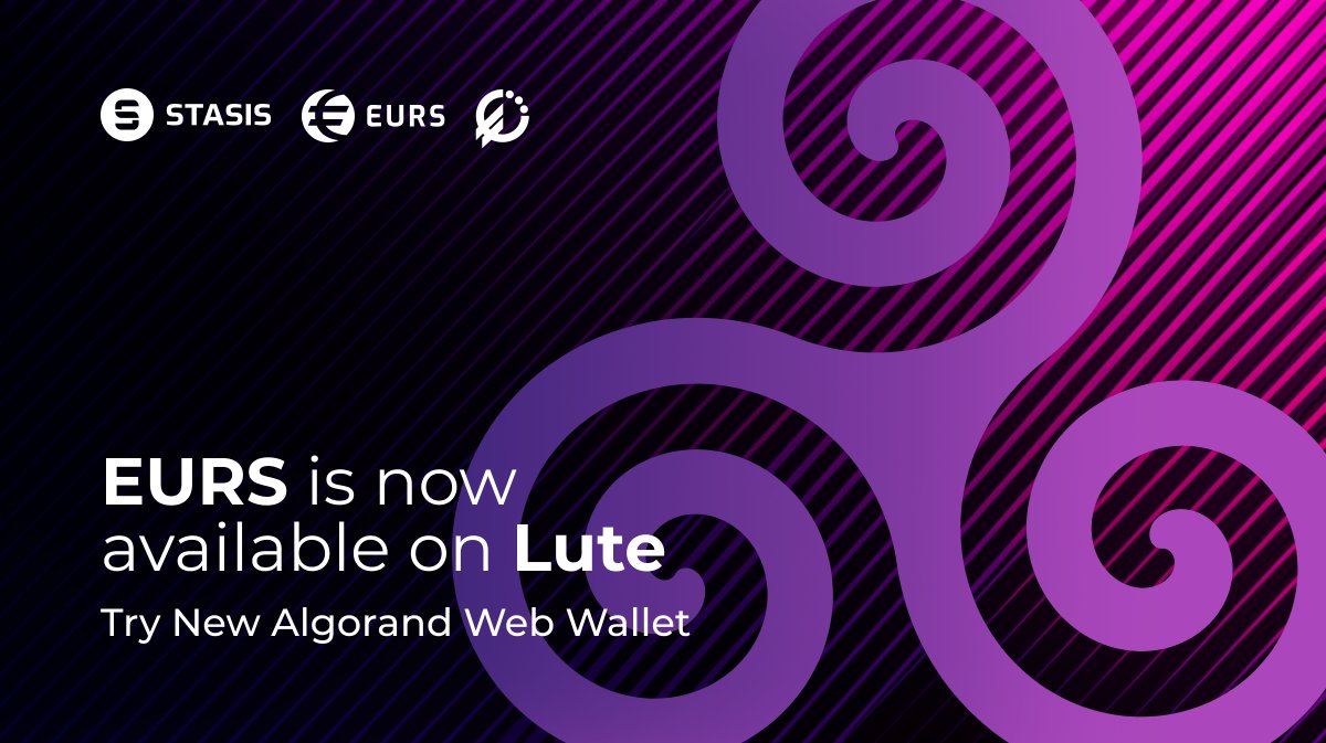 🌐 #STASIS continues to grow the network in the @AlgoFoundation ecosystem. EURS is now available on the @LuteWallet wallet! What you'll get: 🖥 Web wallet interface for easy access 🔑Ledger support & upcoming Passkey integration 🔗Compatible with rekeyed and multi-sig accounts…