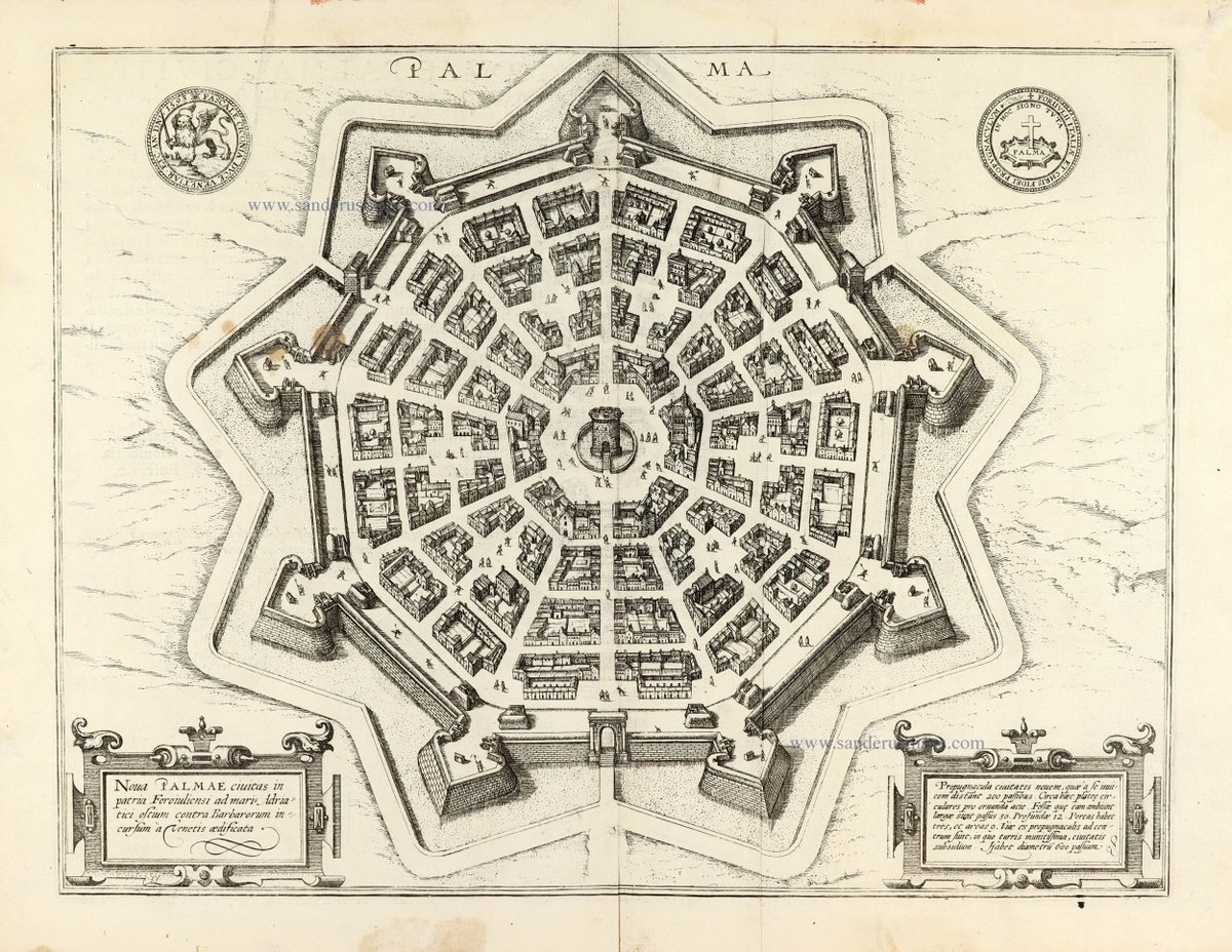 Palmanova by Georg Braun and Frans Hogenberg. 1617