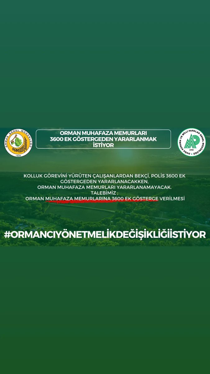 #ormancıyönetmelikdegisikligiistiyor