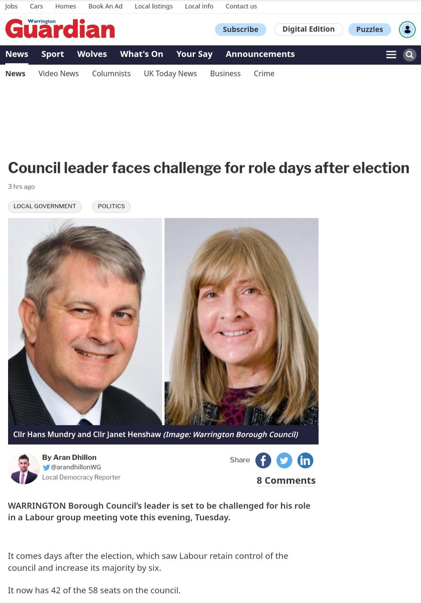 🔴 It's all kicking off with the Labour w4nkers at Warrington Borough Council (WBC). 4th May 2024 - No leadership challenge 7th May 2024 - Leadership challenge FFS 🤣😂😭