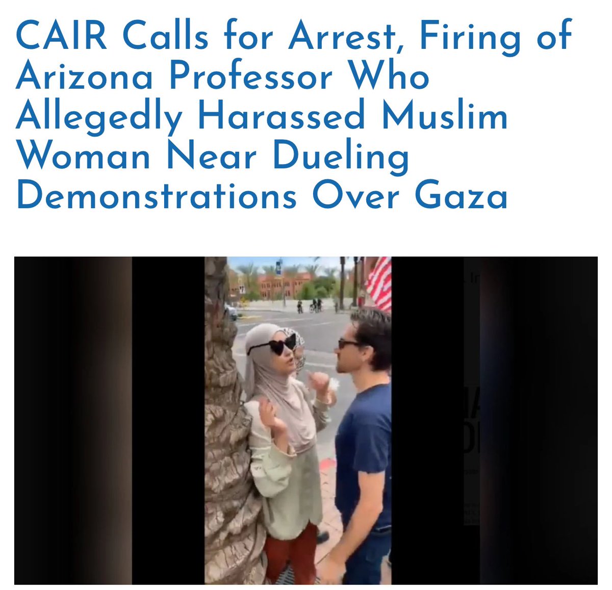 Fuck the suspension or firing of Jonathan Yudelman, CAIR calls for his arrest.