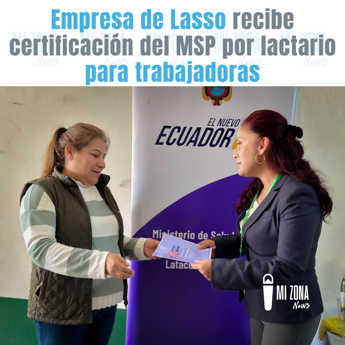 La Dirección Distrital de Salud de Latacunga entregó este martes certificación oficial a la empresa Nova Alimentos por su Sala de Apoyo a la Lactancia Materna. #Lasso #Tanicuchí #LatacungaRural #Latacunga  👇

facebook.com/share/p/uGw7aZ…