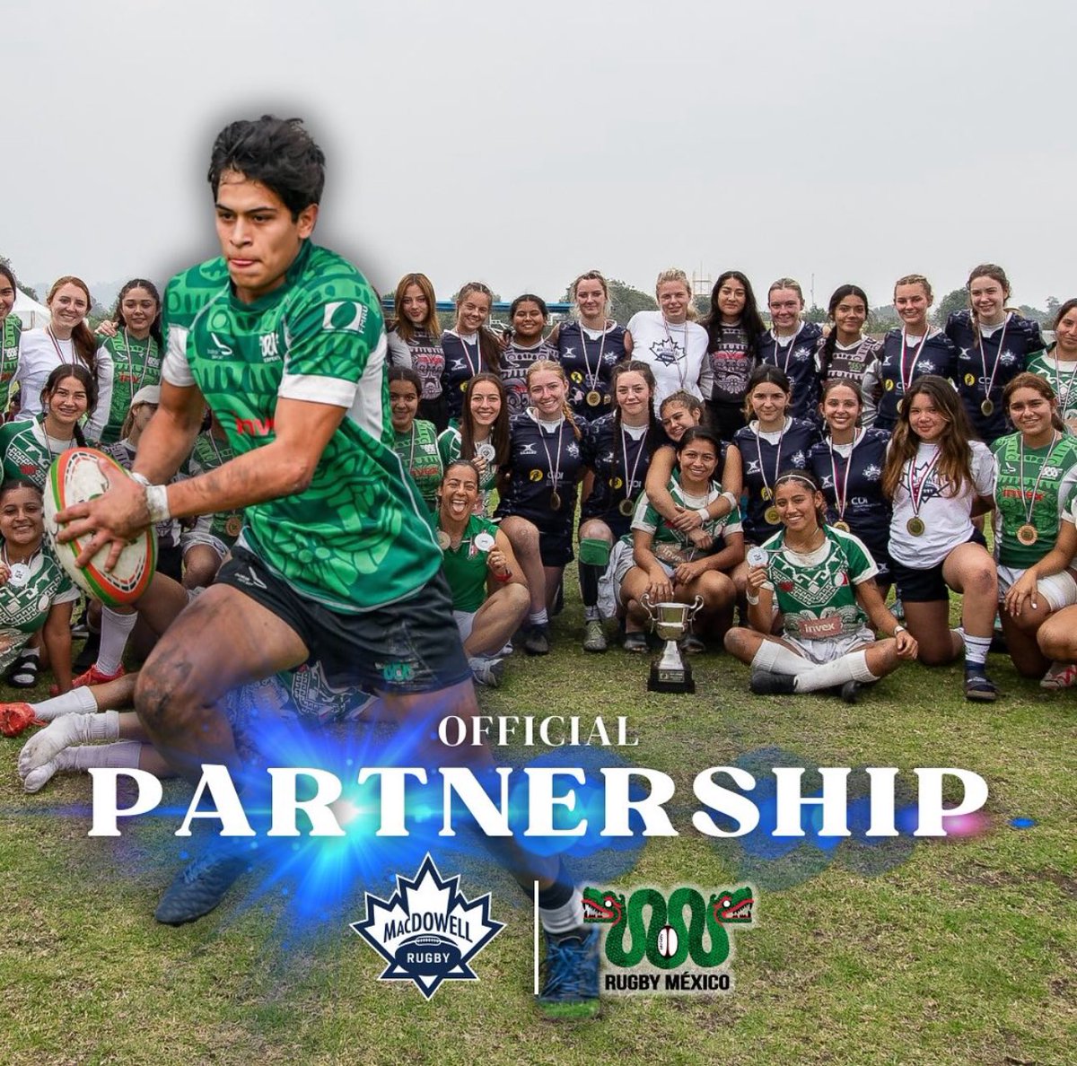 MACDOWELLRUGBY is proud to officially partner with Rugby Mexico to collaborate on initiatives aimed at promoting, growing, and developing rugby in Mexico 🏆🇲🇽 “Joining forces between Rugby Mexico and MACDOWELLRUGBY symbolizes a profound commitment to develop Rugby in Mexico.…