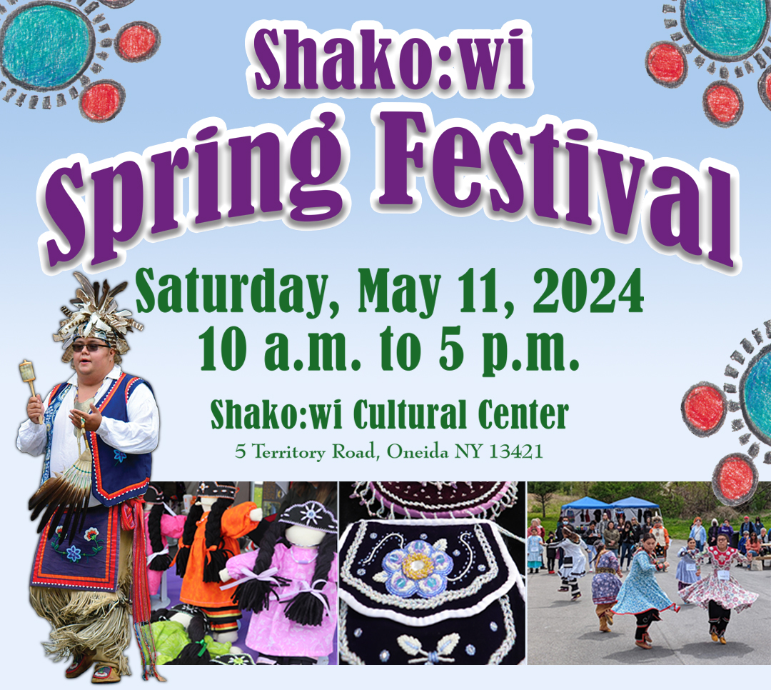 The Oneida Indian Nation’s Shako:wi Cultural Center is hosting a Spring Festival on Sat., May 11 from 10am to 5pm. Guests will find hand-made Haudenosaunee arts and crafts for sale, including jewelry, beadwork, carvings and more. Read more: bit.ly/4bw5Cu9