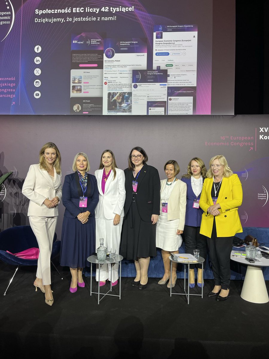 Privileged to join this outstanding panel of women leaders at the European Economic Congress in Katowice today. A meaningful discussion on the future of Europe when #EU🇪🇺 is at a geopolitical turning point and infers necessary defense measures and timely support for Ukraine🇺🇦