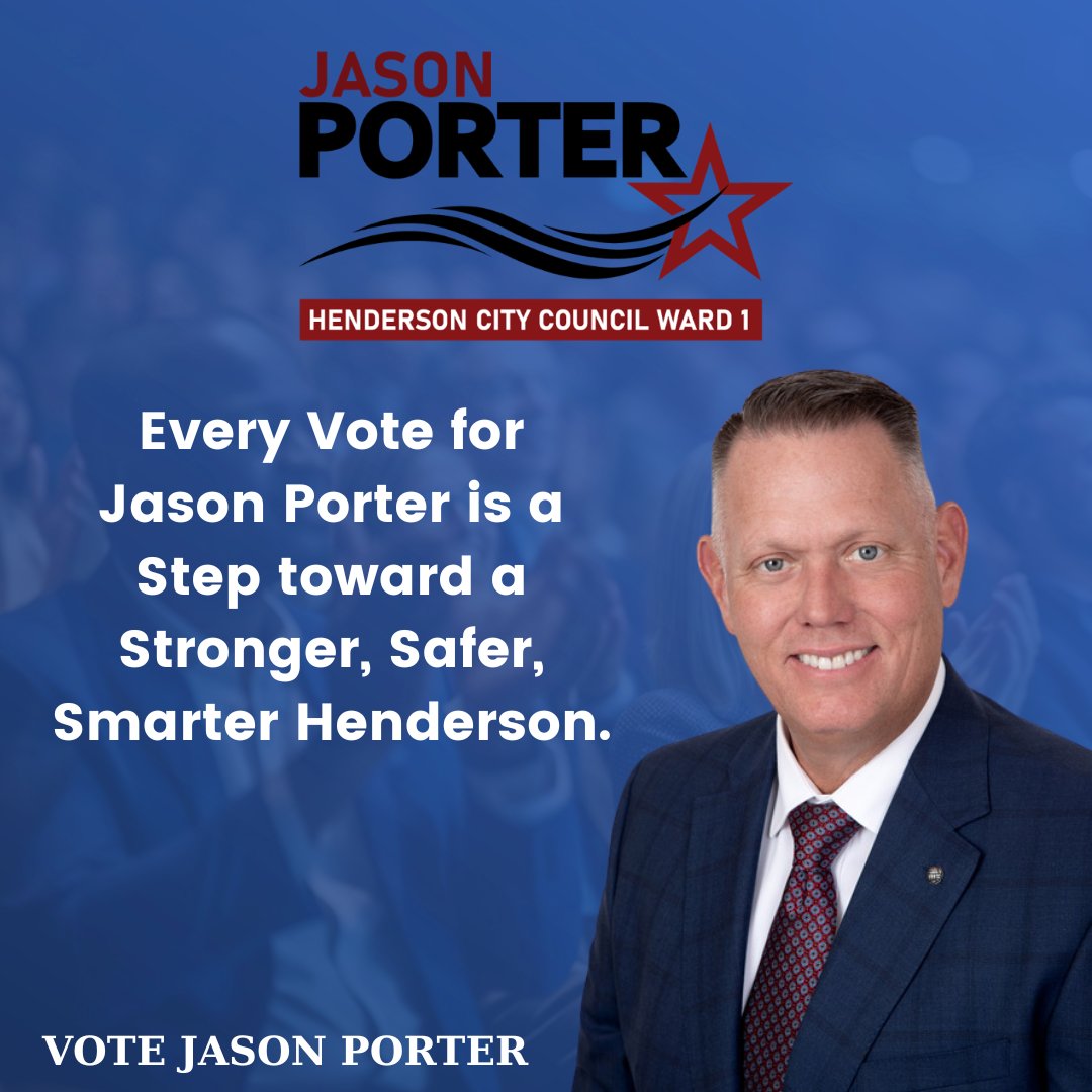 Be the change in Henderson! Vote for Jason Porter and Drive Progress. #henderson #citycouncil