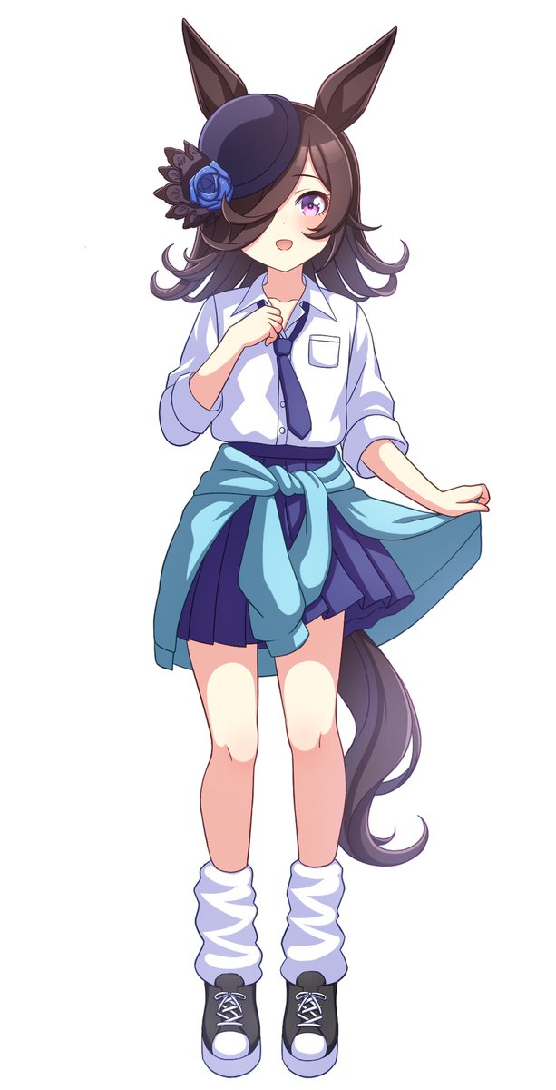 rice shower (umamusume) 1girl solo long hair looking at viewer blush smile open mouth  illustration images