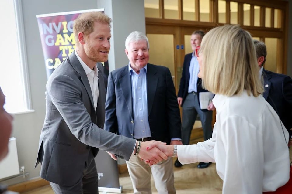 Prince Harry, Founder of the Invictus Games, looking happy and moisturized in the UK!