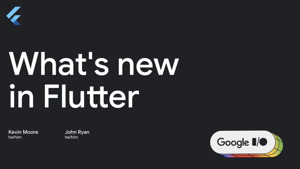 Ready to learn what's new in Flutter? 🌟 Tune in to #GoogleIO and be the first to learn what's coming to Flutter and @dart_lang. Bookmark the session → goo.gle/4b82iph