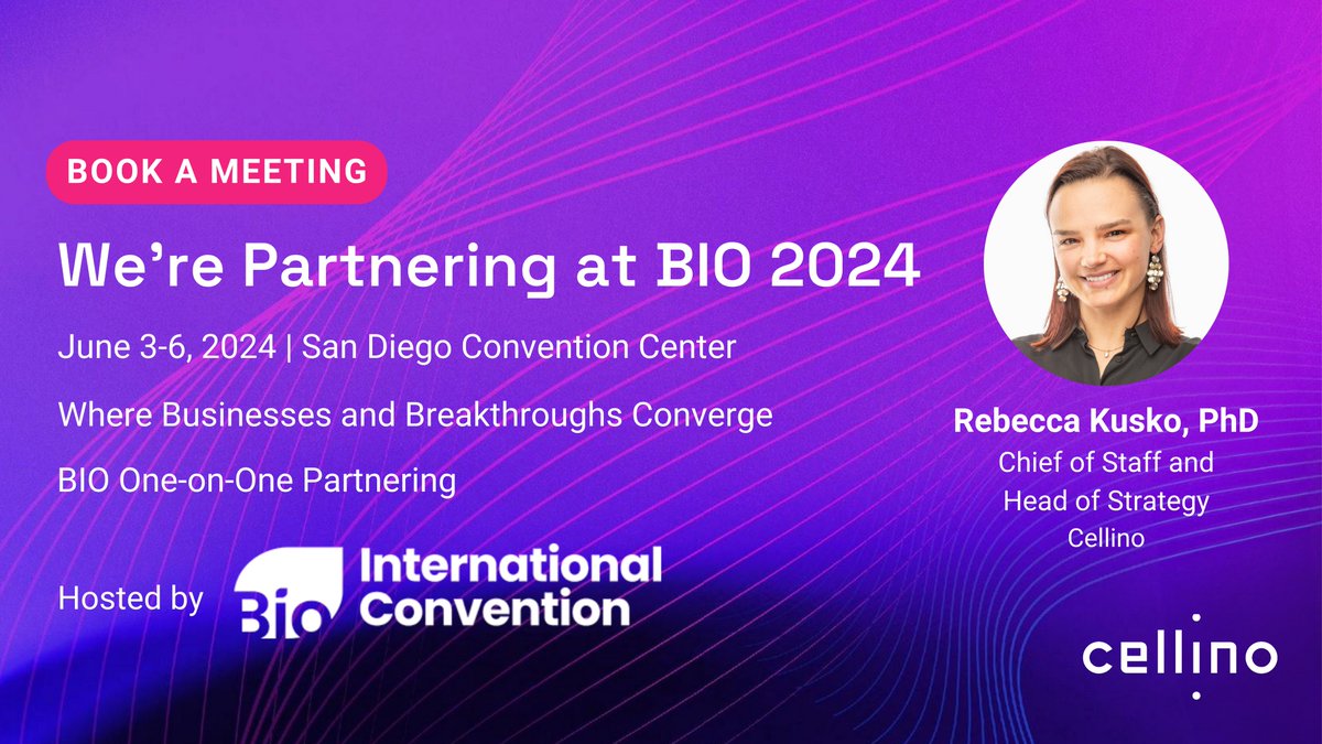 🚀🌟 Exciting times ahead at #BIO2024! Explore the future of #regenmed w/@CellinoBio's Rebecca Kusko, PhD, and see how we're advancing personalized medicines with our automated #biomanufacturing system. Request a meeting with us through @bio1x1 partnering: bit.ly/426jHsU