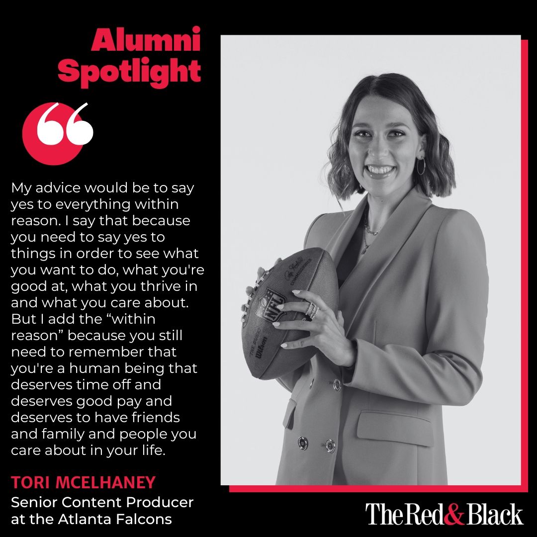 As an Atlanta Falcons reporter and analyst, @tori_mcelhaney gets an inside look at team workings while co-hosting the Rise Up Tonight podcast. At The R&B, she served as the assistant sports editor before freelancing later in college. Read our full Q&A: buff.ly/3wrOGWy
