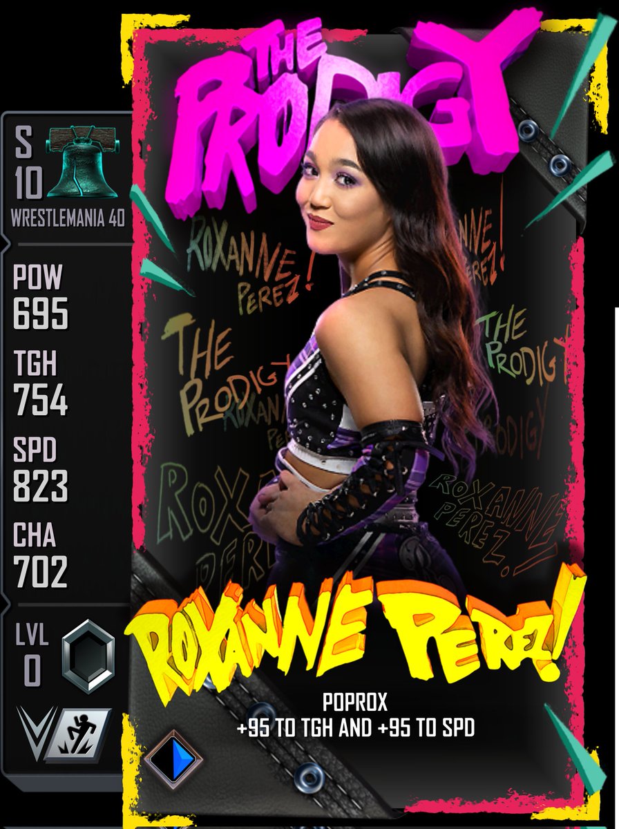 🚨 EXCLUSIVE REVEAL 🚨 

The Prodigy @roxanne_wwe 
Special Card 🔥

Will be available from Wednesday 8/5/24 🗓️

Available via collectible event 
- collectibles available via draft board
& Tag Team TakeDown 🙌

#WWESuperCard
