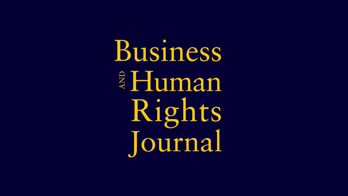 Have you read the recent @BHRJournal special issue 'Business and Human Rights in Central and Eastern Europe. Region in Transition'? Find articles: cup.org/3xOIetg #bizhumanrights