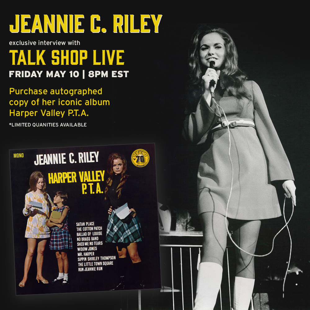 Join Jeannie C. RIley this Friday, May 10th on talkshoplive at 8pm EST/7pm CST to get your autographed copy of Harper Valley P.T.A. and hear stories about the song and recording of the album! Pre-order your copy here: talkshop.live/watch/RA240HCK…