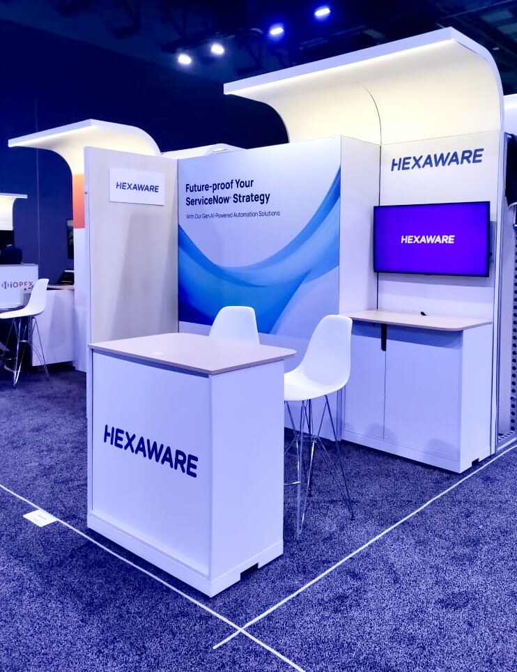 Want a peek at our amazing booth (#5448) at #ServiceNow Knowledge 2024? Check out the pics! Our experts are gearing up to help you streamline workflows. bit.ly/4acxgeD #ServiceNowKnowledge2024 #Know24