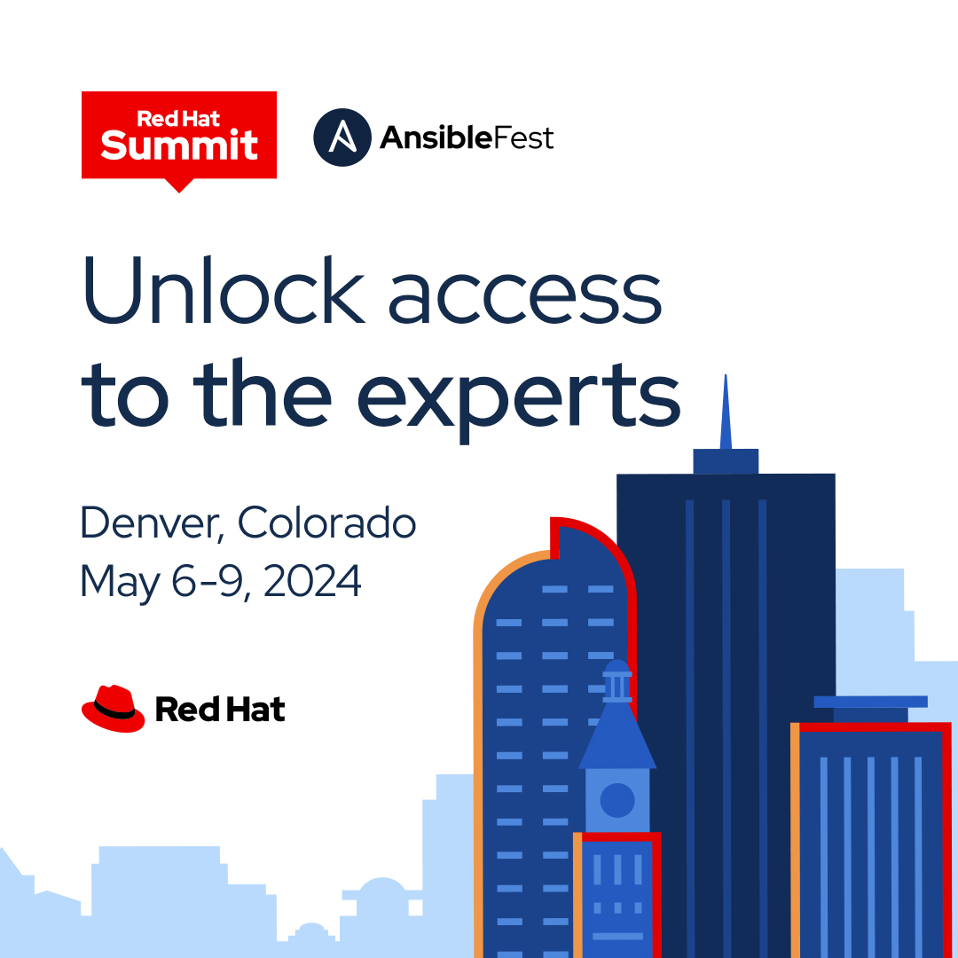 Check out advanced Event-Driven Ansible use cases with #Ansible experts from key customers. These #RHSummit sessions will be informative and inspire you on how you can optimize your IT operation. May 7th at 11:45 AM and 4PM.  

red.ht/3UoQW93
red.ht/4bnnozv
