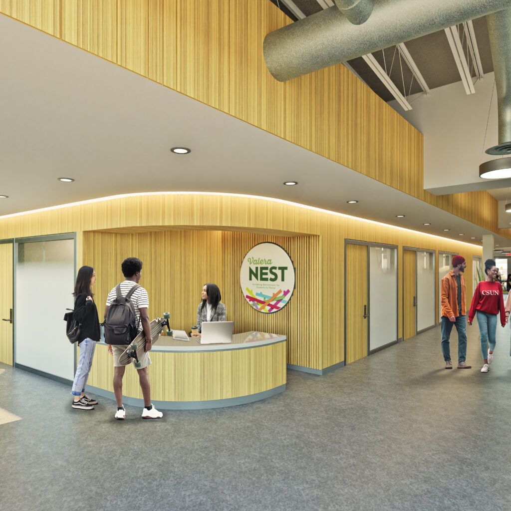 Valera NEST, a basic needs resource space, is set to open its doors at CSUN in Fall 2025, thanks to donors Debbie and Milt Valera. The renovated resource center will offer students a nurturing environment for them to excel in their academics. #CSUN