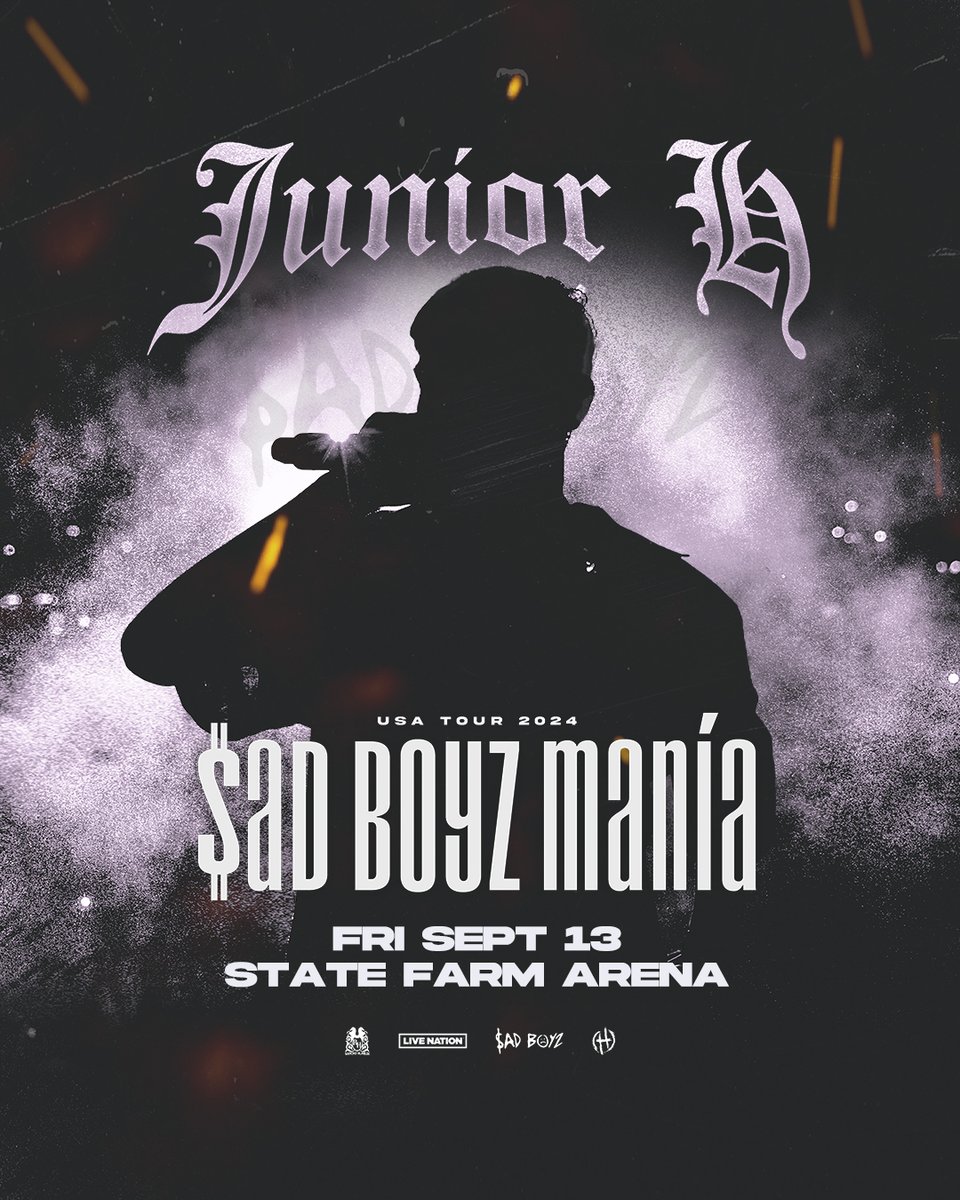 Junior H está a punto de romperla en State Farm Arena con su Sad Boyz Mania Tour 2024🔥 Boletos a la venta este viernes, 10 de mayo a las 10 am.