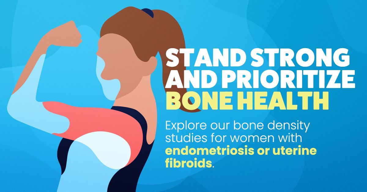Did you know that women taking medication for endometriosis or uterine fibroids may be at risk for reduced bone density? Explore enrolling trials tailored to these conditions and contribute to women’s health research. seattlecrc.com/studies/#!/stu… #Endo #UterineFibroids