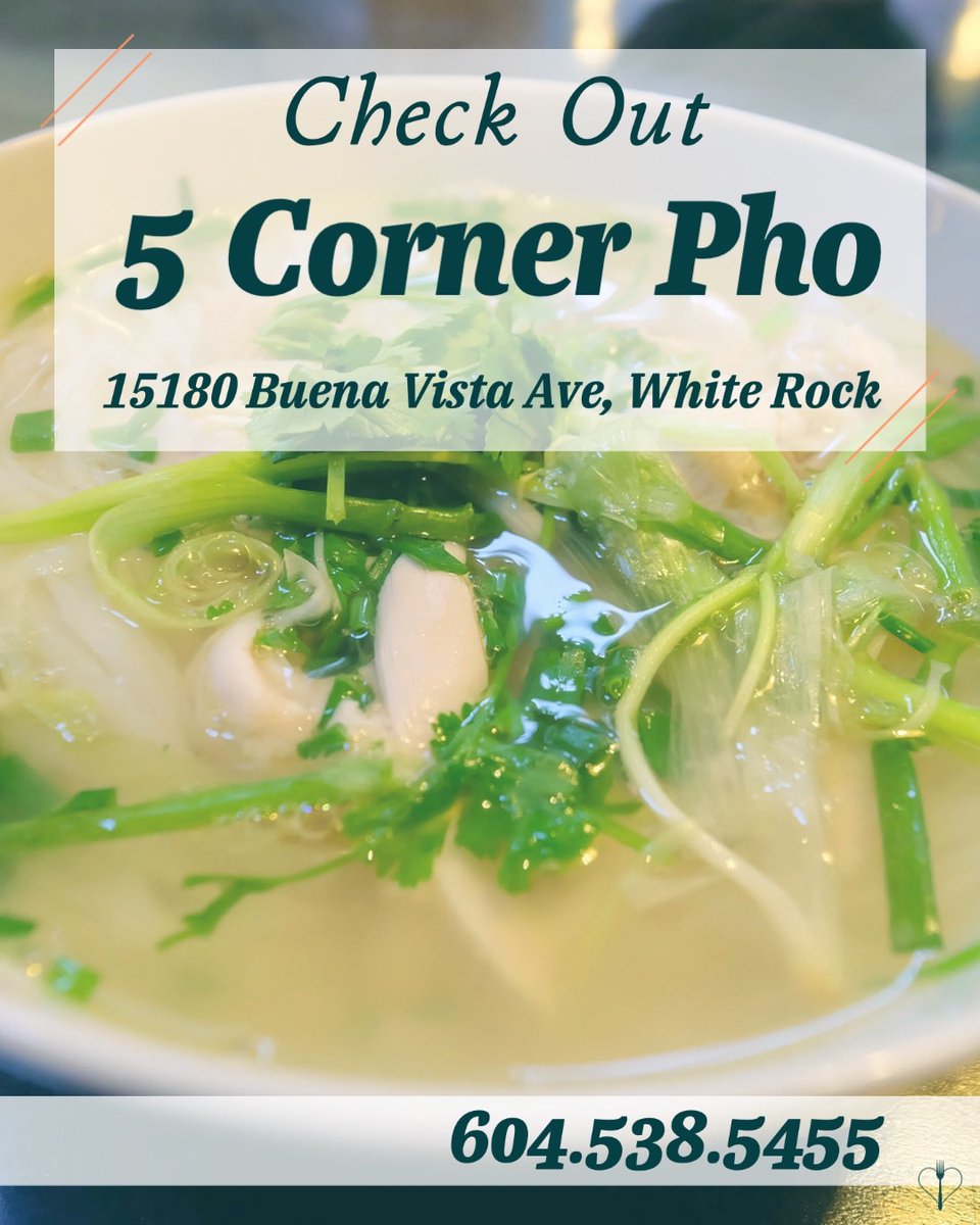 ibd_media's tweet photo. White Rock try some delicious food at 5 Corner Pho.��
@5cornerpho

#5cornerpho #ibdmedia #pho #whiterockeats #whiterockbc #whiterock #southsurreyeats #southsurreybc #southsurrey #yummy #delicious #greatfood #yummypho #goodfood https://t.co/Inzz0Wc4RQ