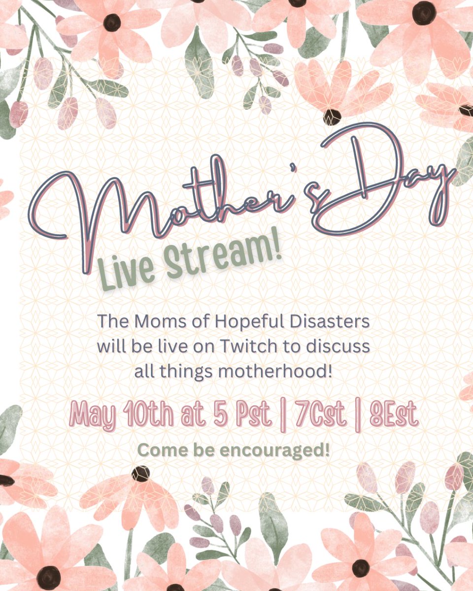 🌷 Are you coming to this exciting event?!? Do you have questions on ✨Gospel parenting? If so drop them below ⤵️ in the comments or DM us and well will answer them live!  We'd love if you came to this live stream featuring the Mom's of the Hopeful Disasters 🎉
#hopefuldisasters