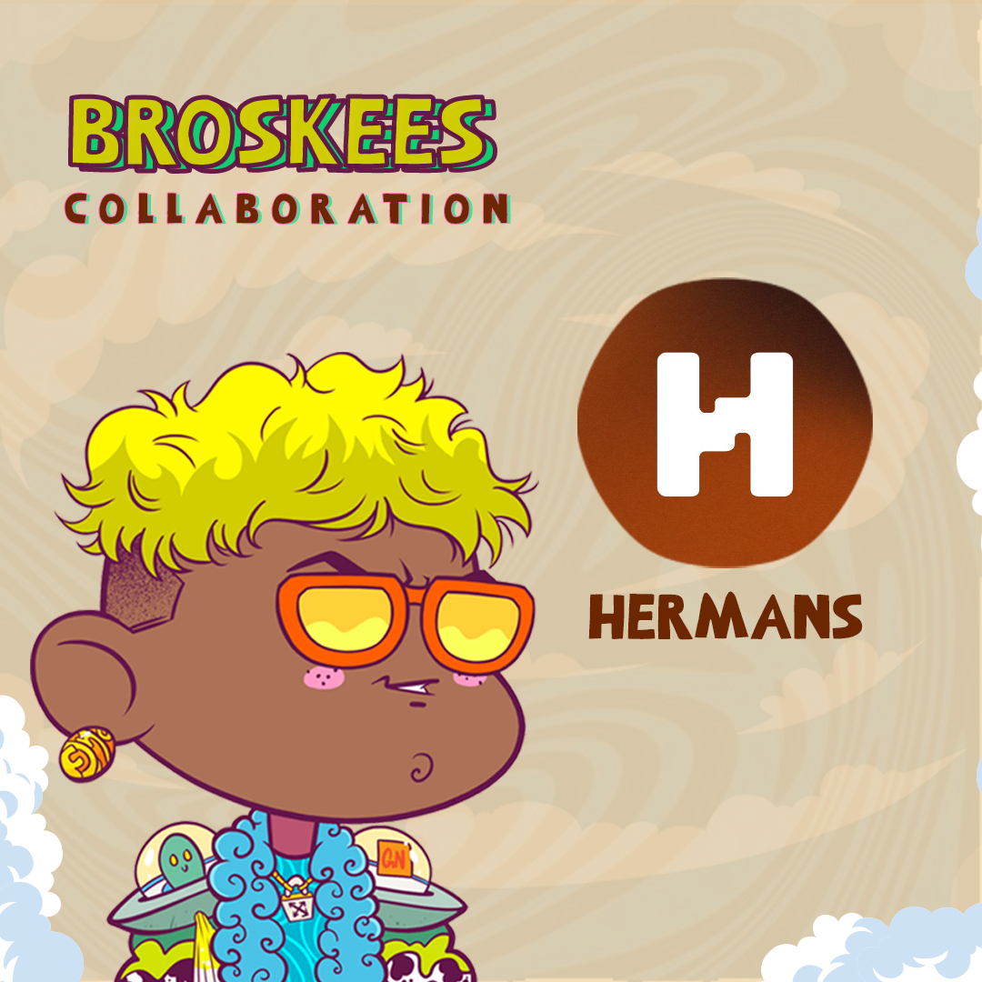 Excited to announce our collaboration with
<a href="/TheHermansClub/">Hermans</a> 🤝 <a href="/BroskeesNFTs/">Broskees Alpha</a>

Received whitelist allocation for their upcoming mint. super excited to share this one to our broskees holders!