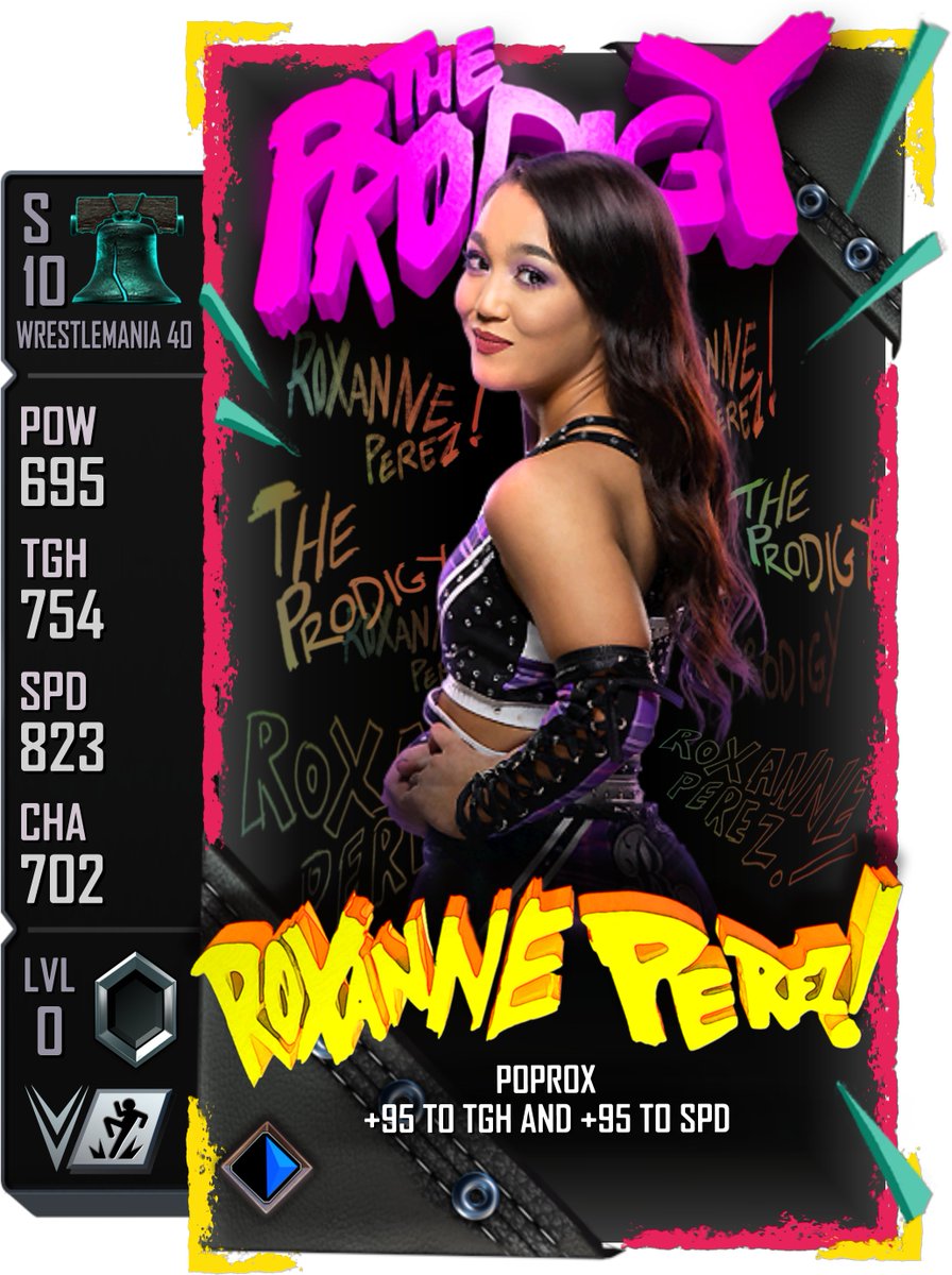 🌟NEW REVEAL!🌟 Roxanne Perez's Card looks incredible! What would you rate it out of 10? 🔥 Available tromorrow (May 8th) Can be obtained in collectible event & Tag Team Takedown! #WWESuperCard