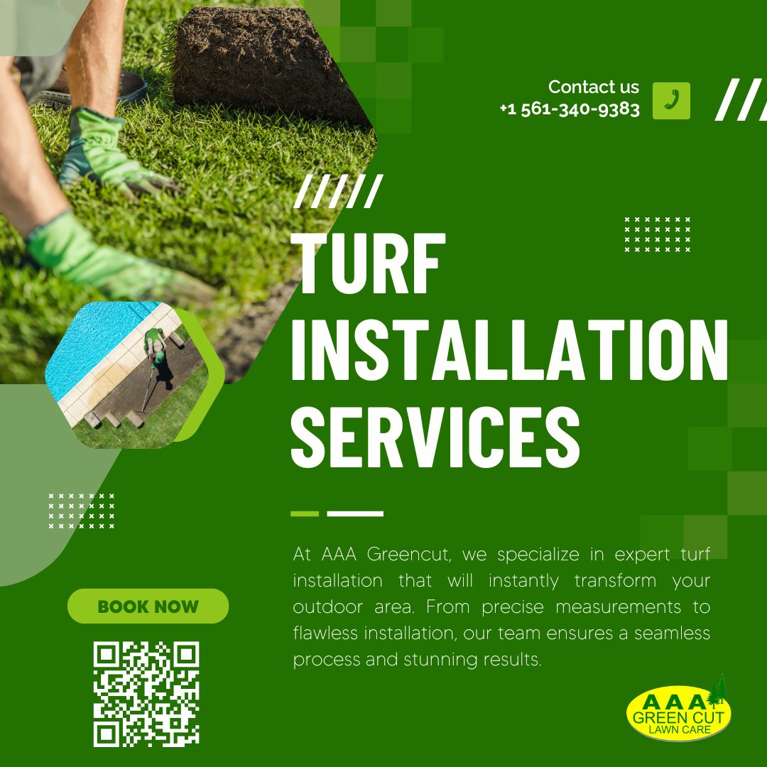 Revamp Your Outdoor Space with Our Turf Installation Services! 🌱⛳ Ready to enjoy a lush, green lawn without the wait? Contact us today to schedule your turf installation service and take the first step toward your dream lawn!