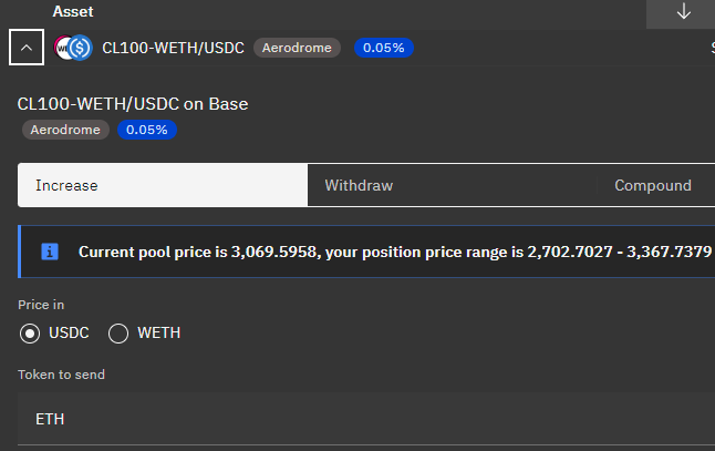 Full functionality is back on @aerodromefi's Slipstream pools. Compound or Increase a position in one tx. Direct link vfat.io/yield?protocol…