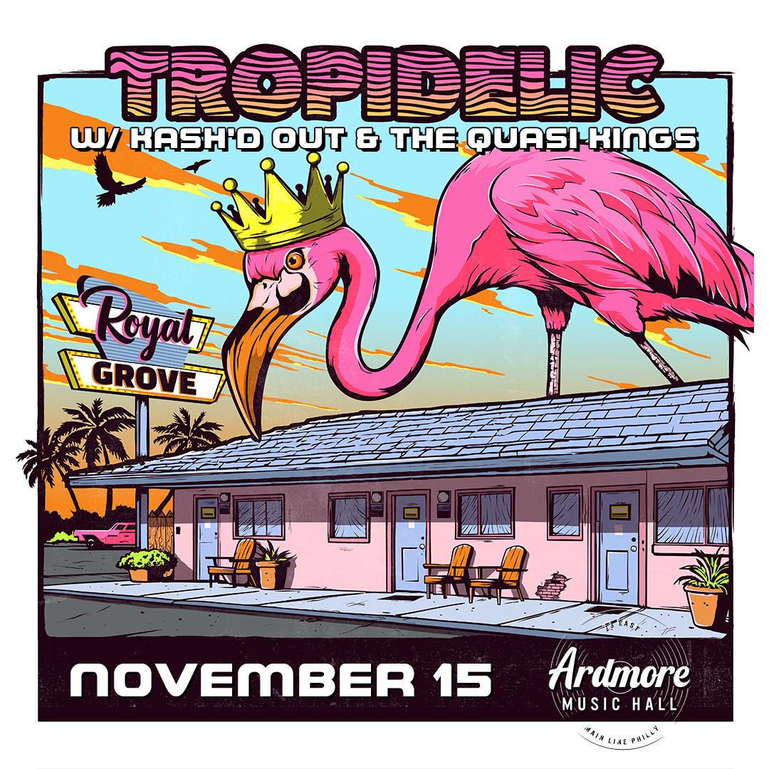 ON SALE FRIDAY 🌴🦩 Six-piece reggae powerhouse @Tropidelic breaks the vibes out with @KashdOutMusic and @TheQuasiKings for a late fall show on Philly's Main Line 🎟️ bit.ly/Tropidelic_AMH…