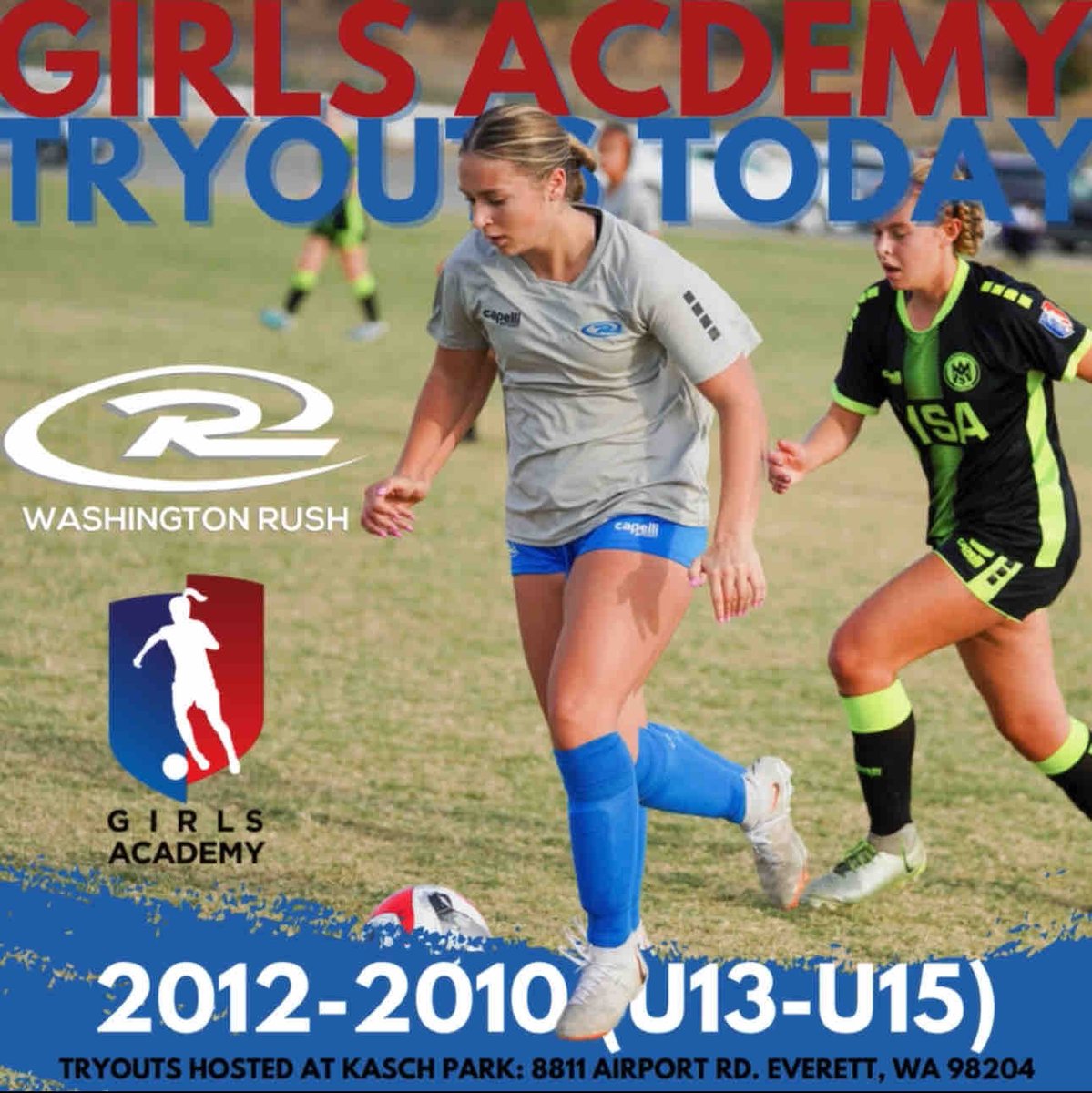Girls 2012-2010 Washington Rush Girls Academy TRYOUTS start TODAY! #passion&amp;purpose
