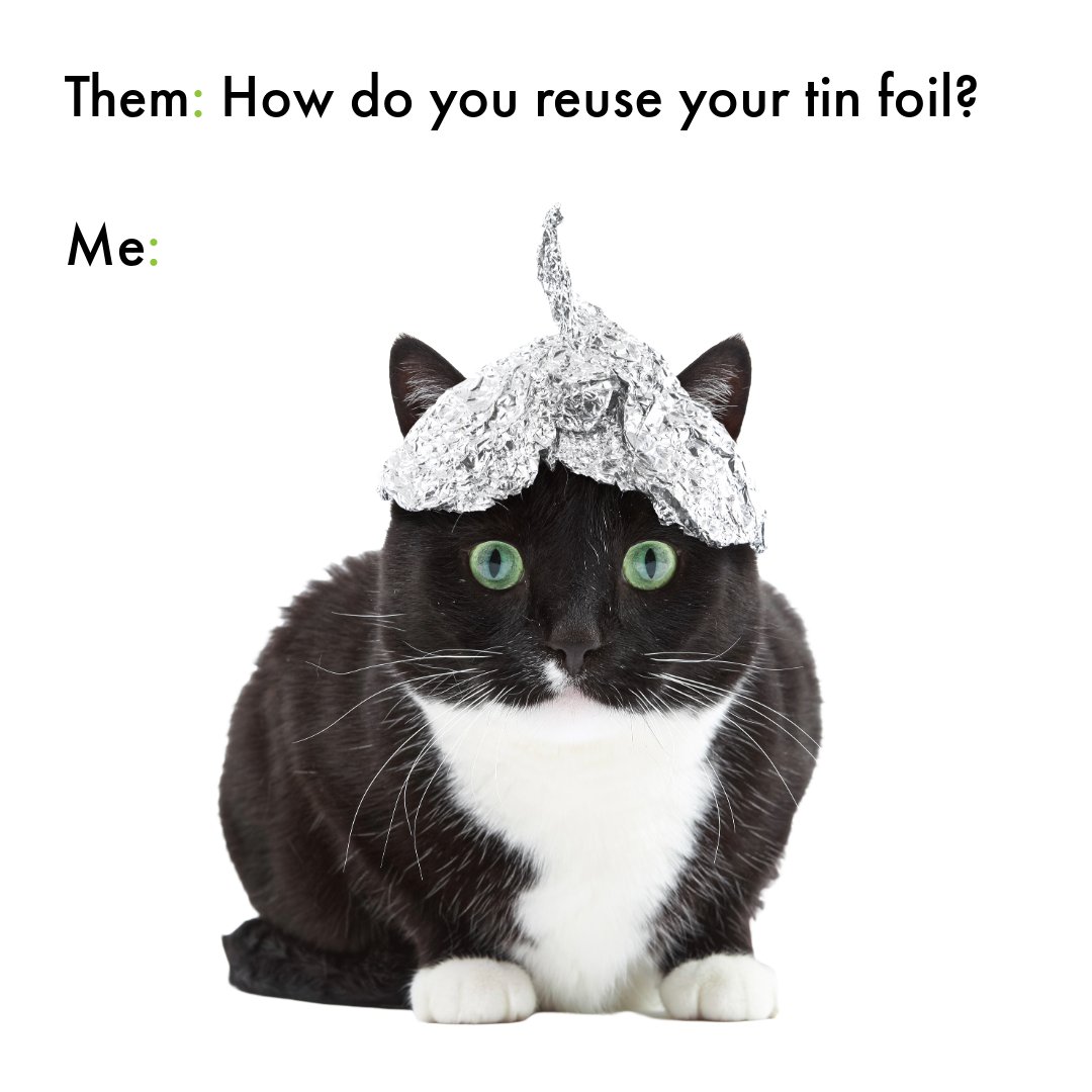 Foil can be recycled again and again, without losing quality 💫 Always make sure the foil is clean and passes the scrunch test: give it a scrunch, and if it stays scrunched, it's ready to be recycled. If it springs back, it's a no-go! bit.ly/Tin_Foil