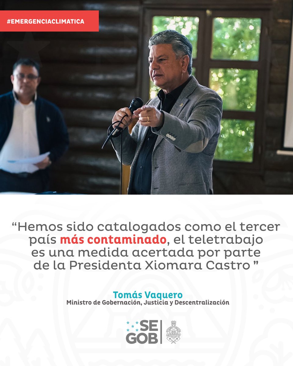 El ministro @TomasVaqueroM deja en claro que es una medida acertada el teletrabajo ante los altos indices de contaminación que azotan la ciudad capital y que prioriza la salud de la población.